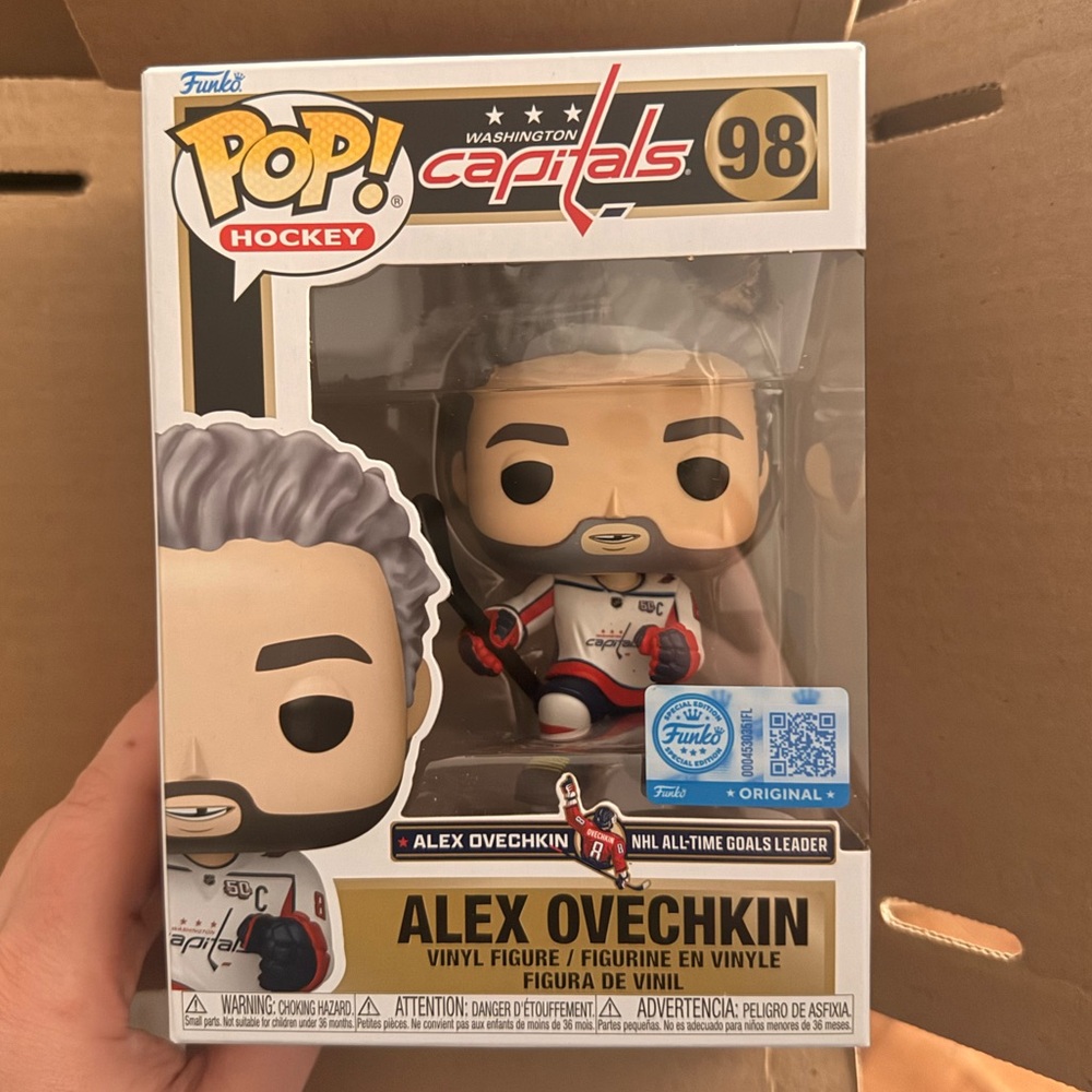 Funko Pop! Alex Ovechkin NHL All-Time Goals Leader NEW IN BOX
